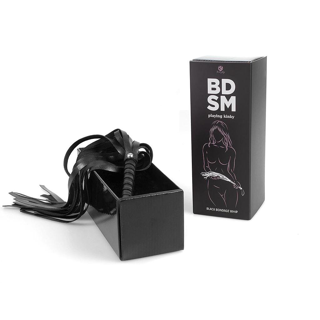 BLACK BONDAGE WHIP - BDSM COLLECTION Cod. 6248