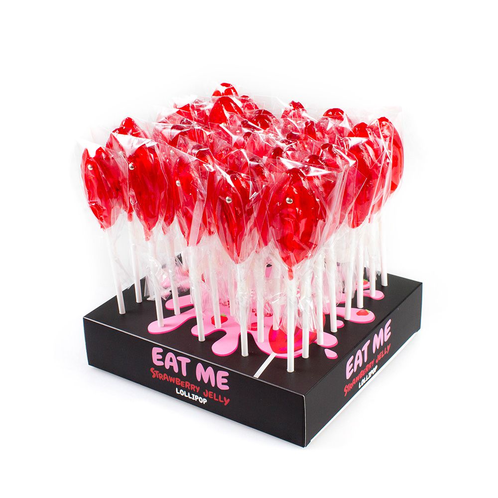 STRAWBERRY VULVA LOLLIPOP DISPLAY (40 UNITS) Cod. 9974