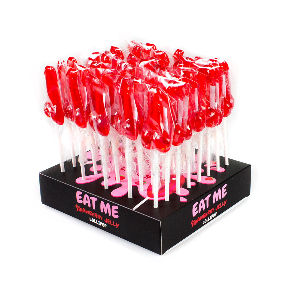 PRÉSENTOIR SUCETTE PÉNIS FRAISE (40 UNITÉS) Cod. 9975