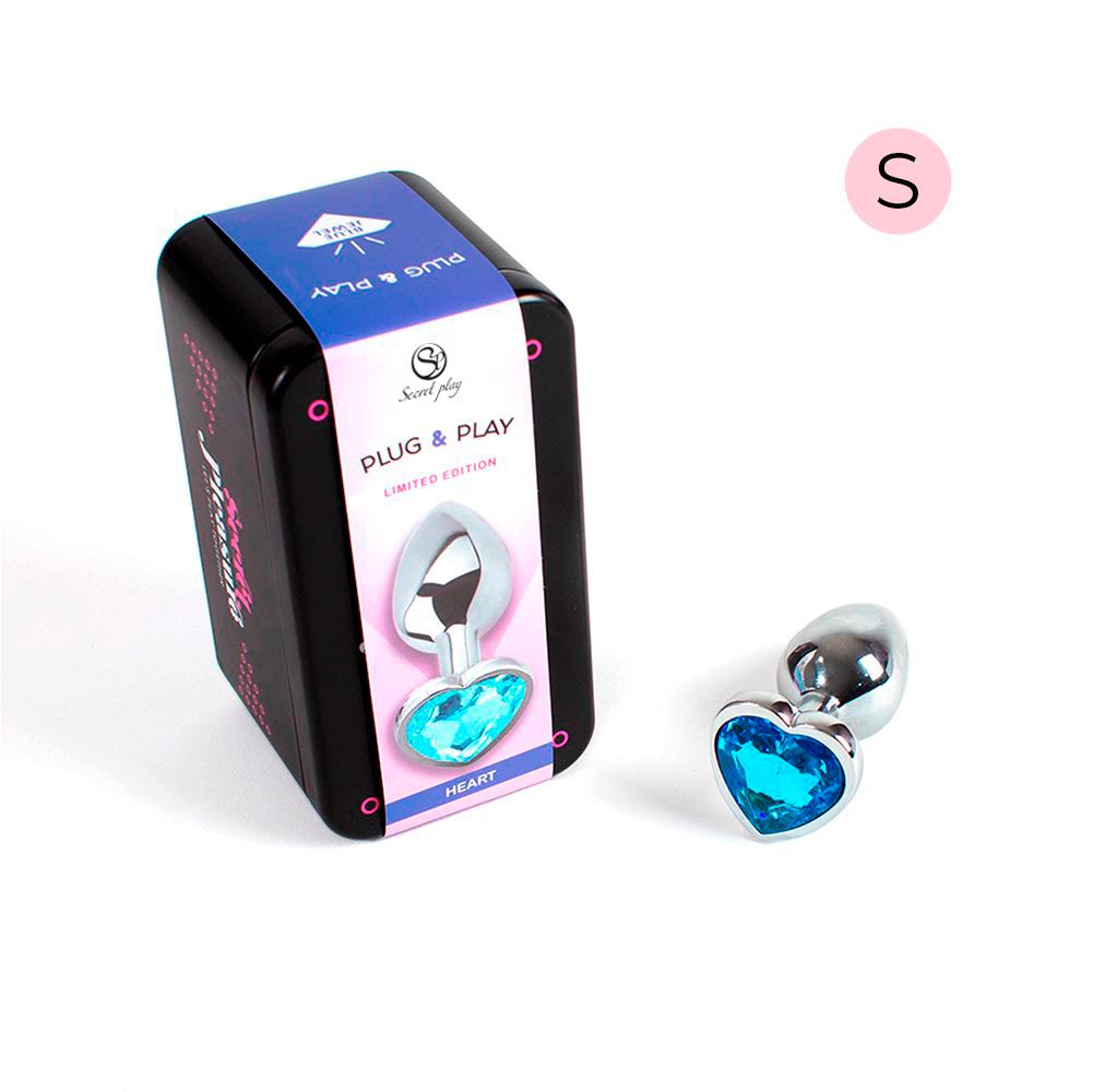 BLUE HEART METAL BUTT PLUG Cod. 6154B