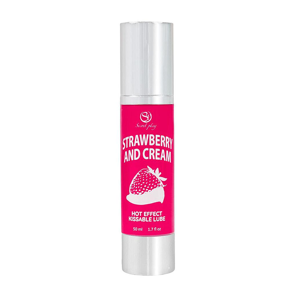 STRAWBERRY &amp; CREAM HOT EFFECT KISSABLE LUBRICANT Cod. 3538
