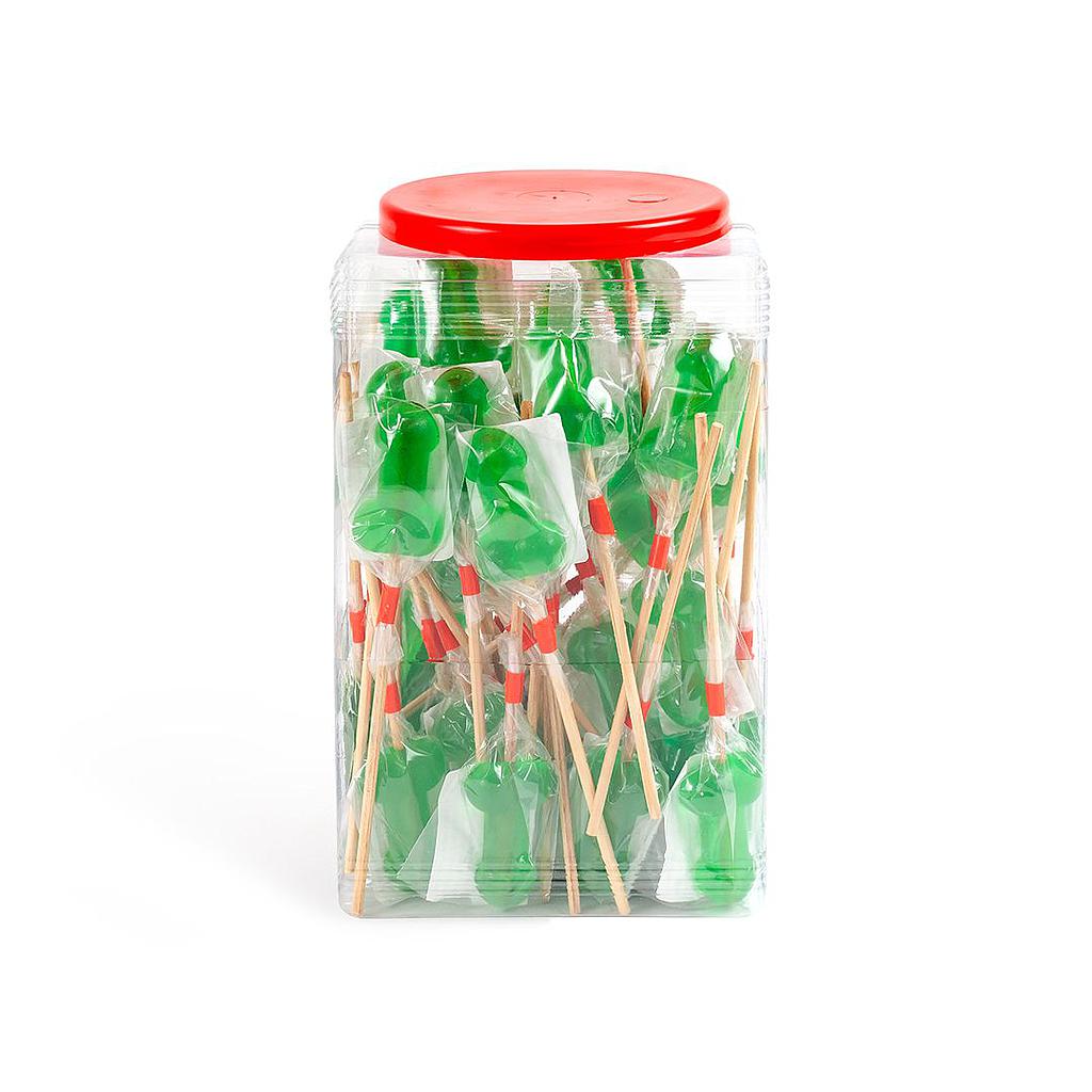 BOTE PIRULETA PENE CARAMELO MENTA CON EFECTO FRIO (60 UNIDADES) Cod. 9987