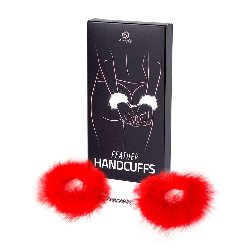 RED MARABOU HANDCUFFS Cod. 3415R