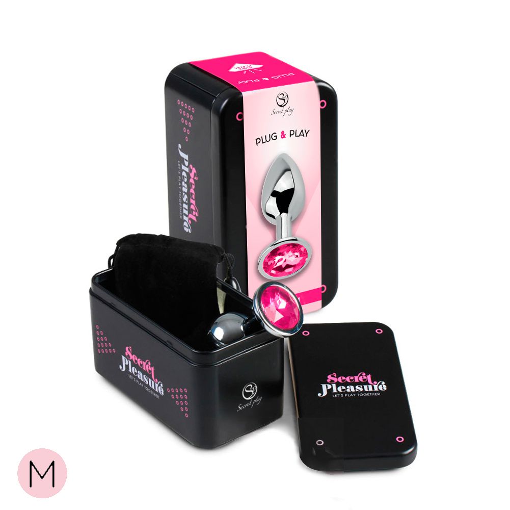 PLUG ANAL FUSHIA EN ALUMINIUM - MEDIUM Cod. 6152F