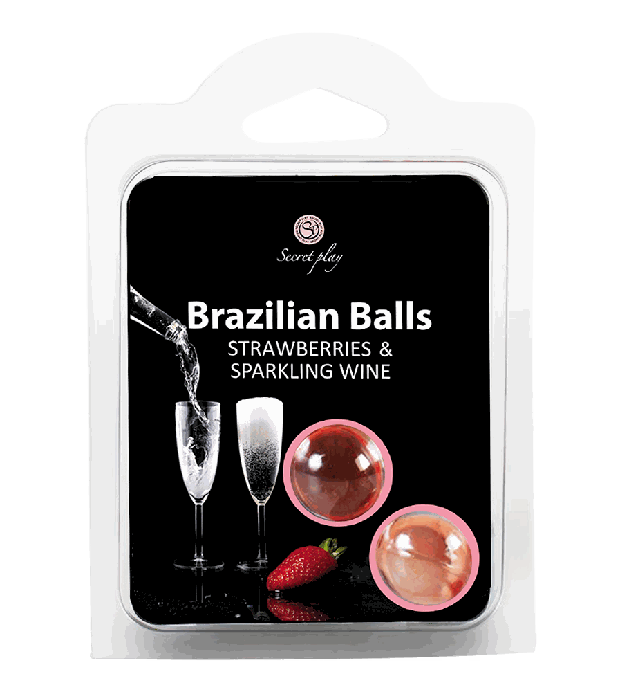 STRAWBERRY &amp; SPARKLING WINE BRAZILIAN BALLS - PACK 2 UNITS Cod. 3385-2