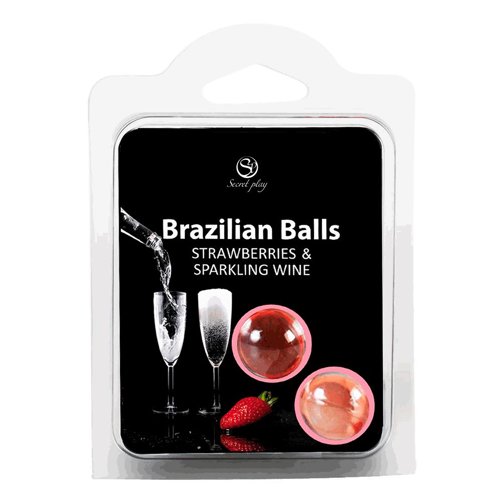STRAWBERRY &amp; SPARKLING WINE BRAZILIAN BALLS - PACK 2 UNITS Cod. 3385-2