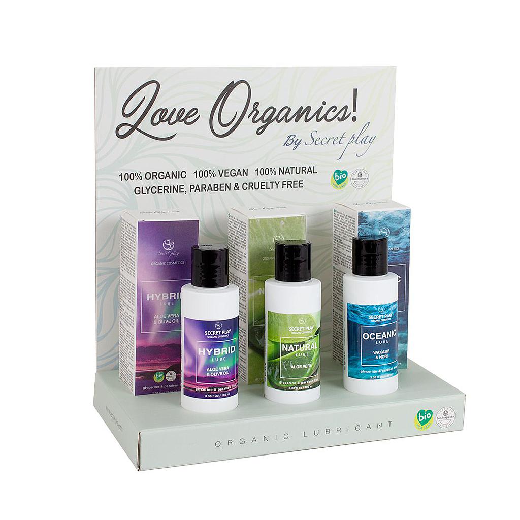 LUBRICANTES ORGANICOS EXPOSITOR (6 UNIDADES) Cod. 9989