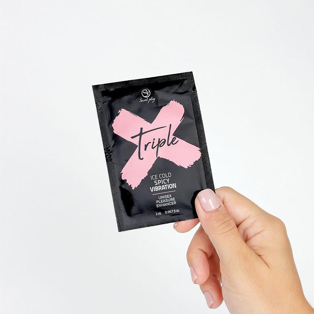 PACK 100 MONODOSIS TRIPLE X - GEL INTENSIFICADOR DEL PLACER 3 EN 1 Cod. 3659Z