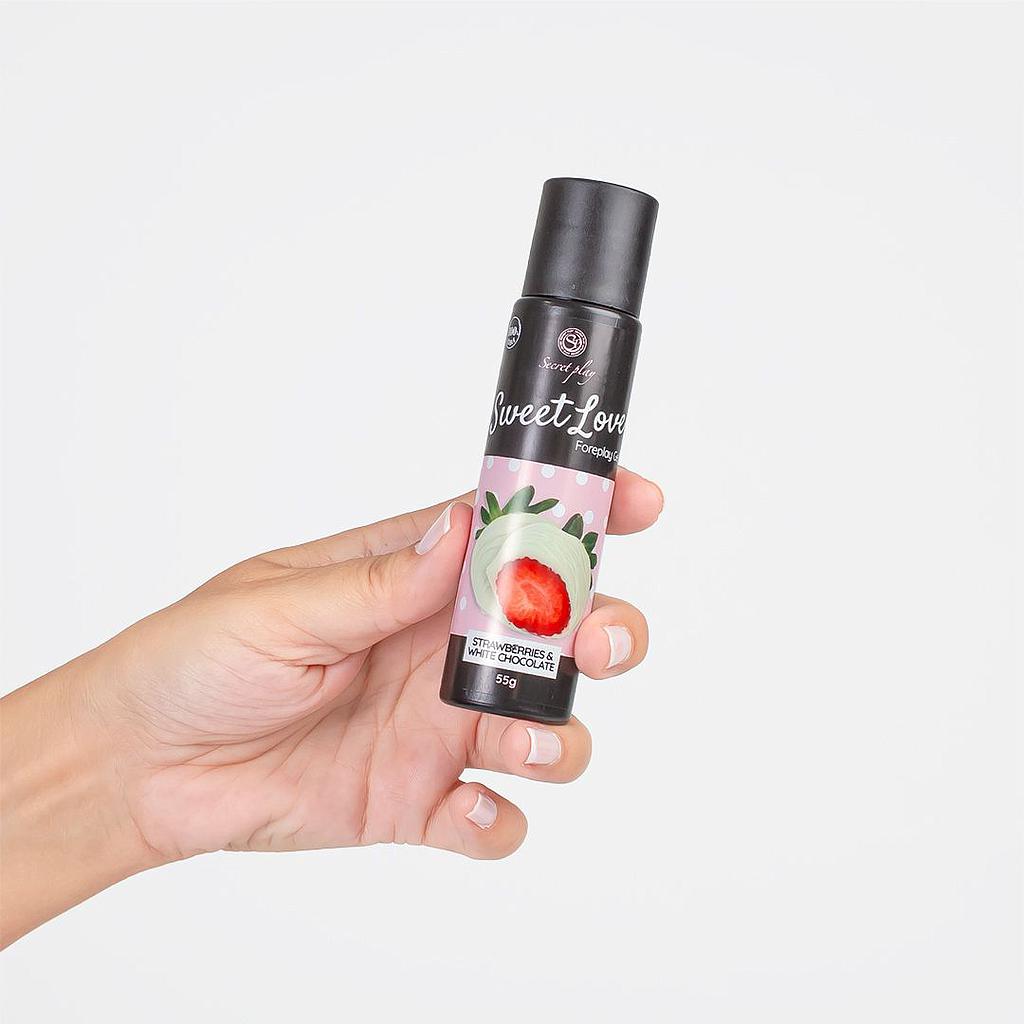 LUBRICANTE FRESAS &amp; CHOCOLATE BLANCO - SWEET LOVE Cod. 3672