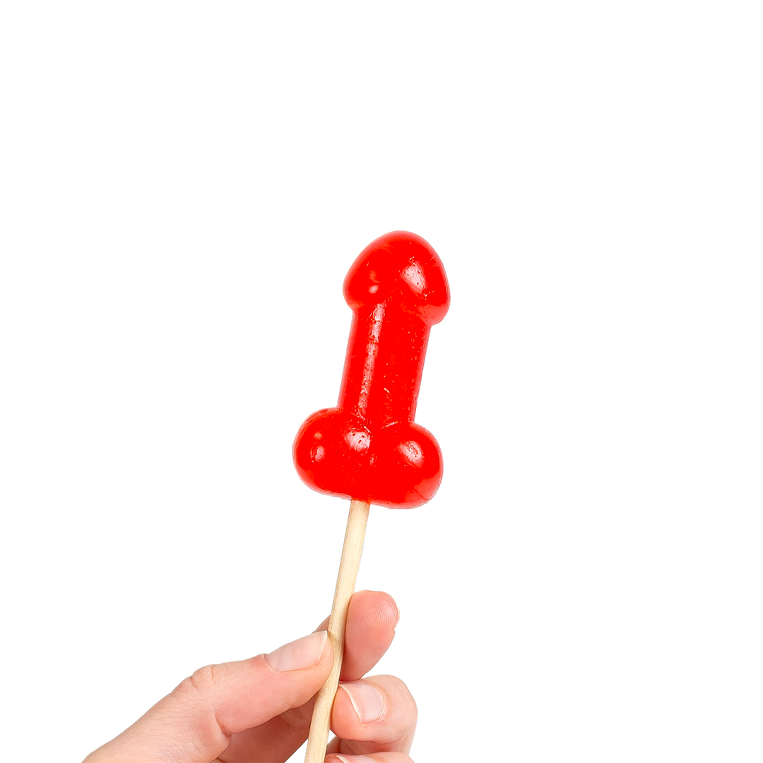 EXPOSITOR PIRULETA PENE CARAMELO CEREZA CON EFECTO CALOR PICANTE (40 UNIDADES) Cod. 9970
